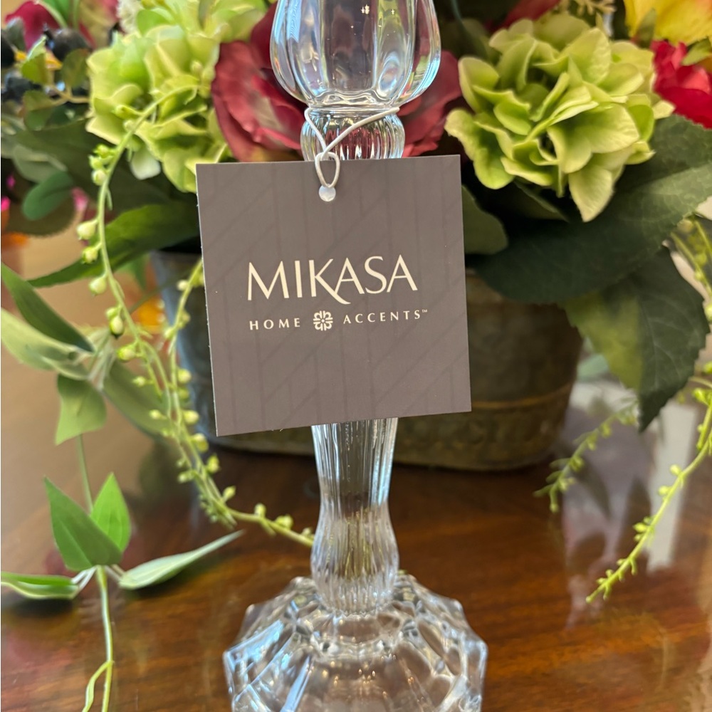 Mikasa Clear Glass Candle Holder